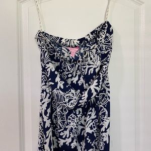 Lilly Pulitzer Navy White Emmett Sleeveless Maxi